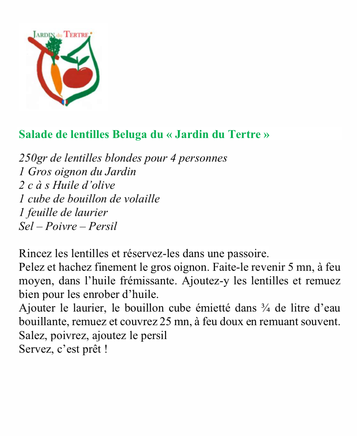 Lentilles de la Brie (différentes variétés et poids)