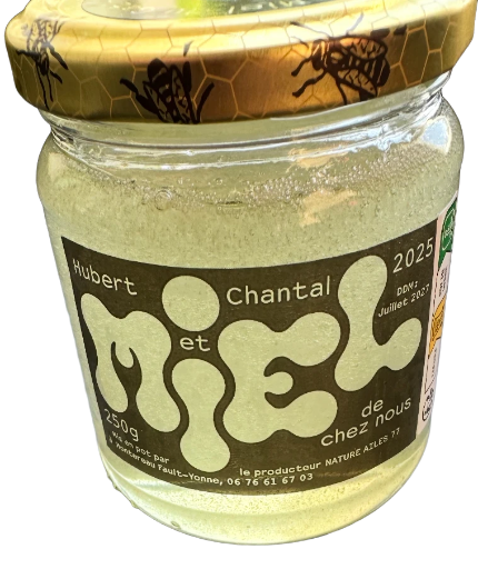Pot 250gr Miel 2025 "de chez nous" Hubert & Chantal