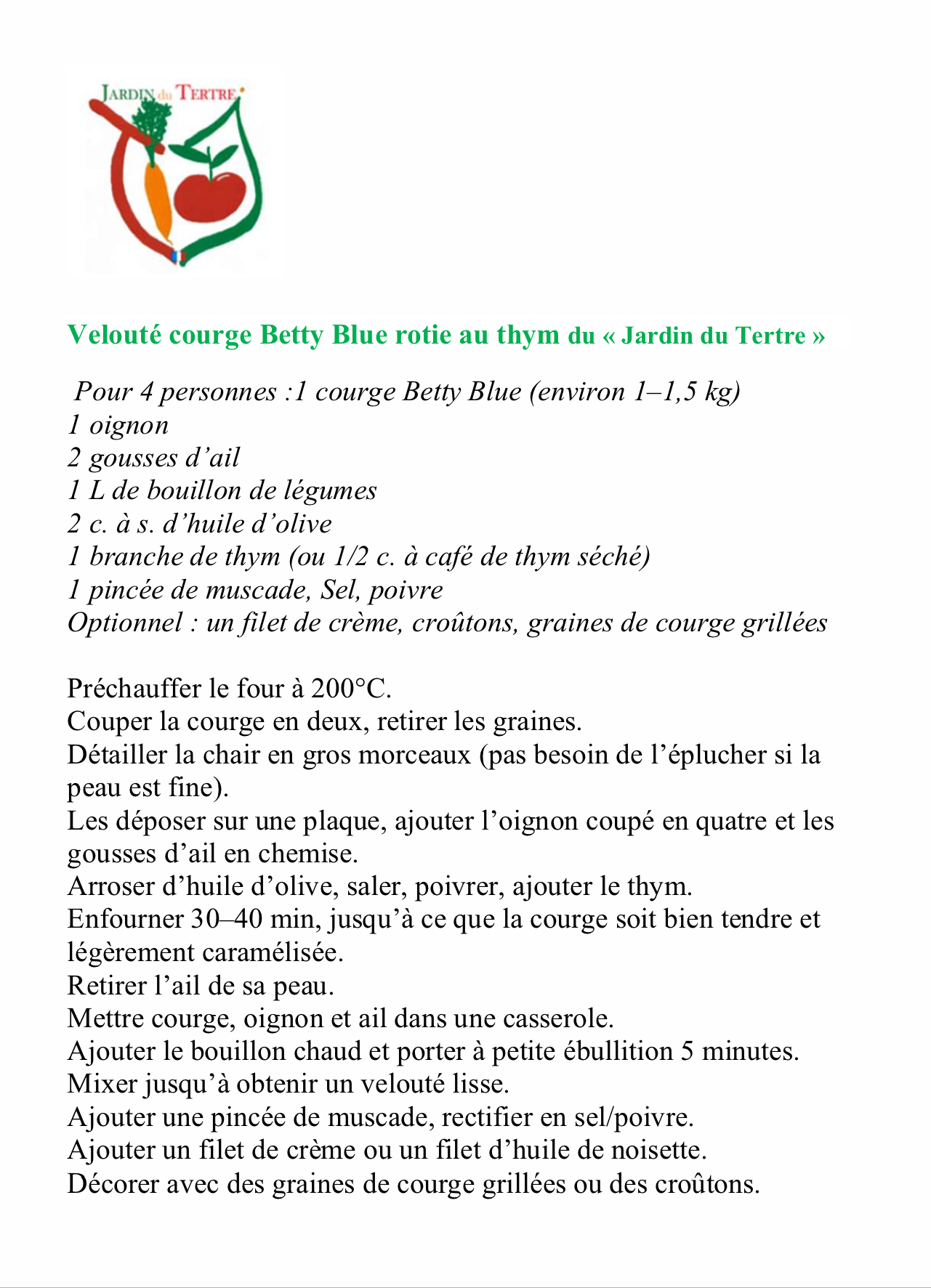 Potiron Courge Betty blue