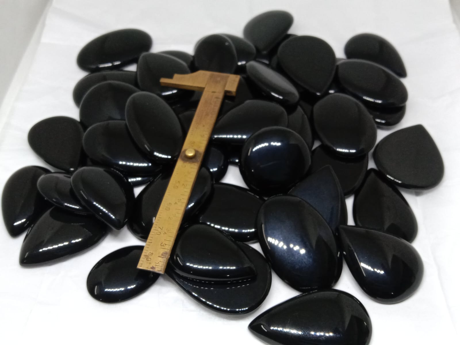 BLACK ONYX Heart Shape Cabochon Wholesale Lot Jewelry Making (Natural)