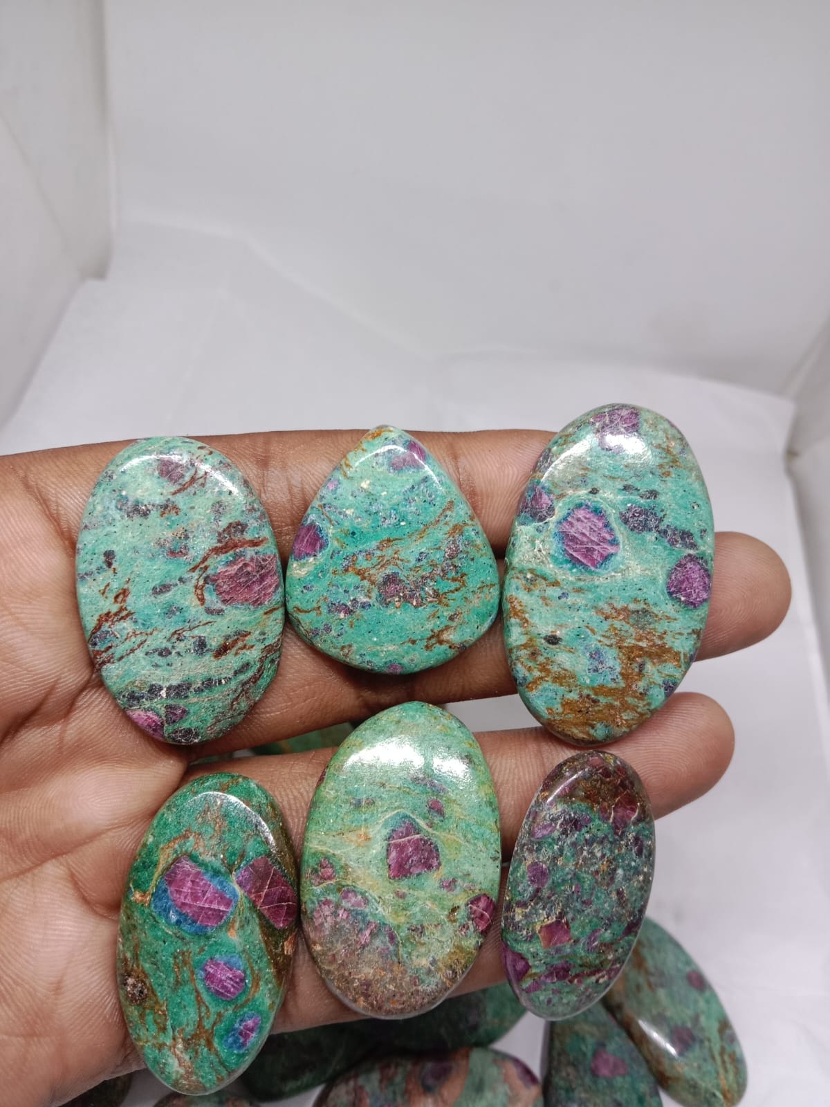 Natural Ruby Fuchsite Cabochon (Natural)