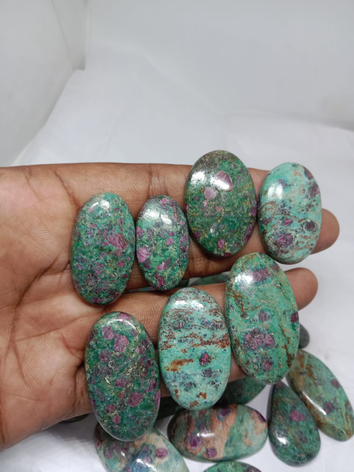 Natural Ruby Fuchsite Cabochon (Natural)