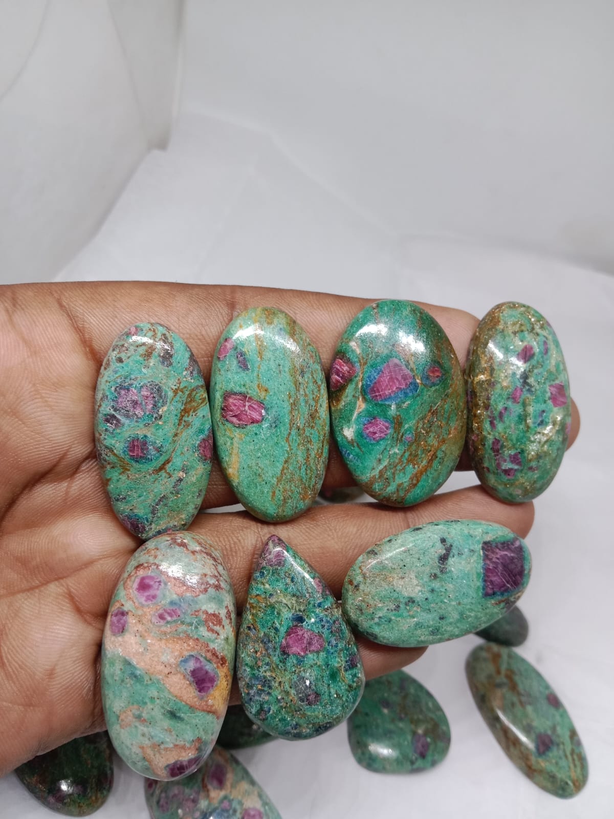 Natural Ruby Fuchsite Cabochon (Natural)