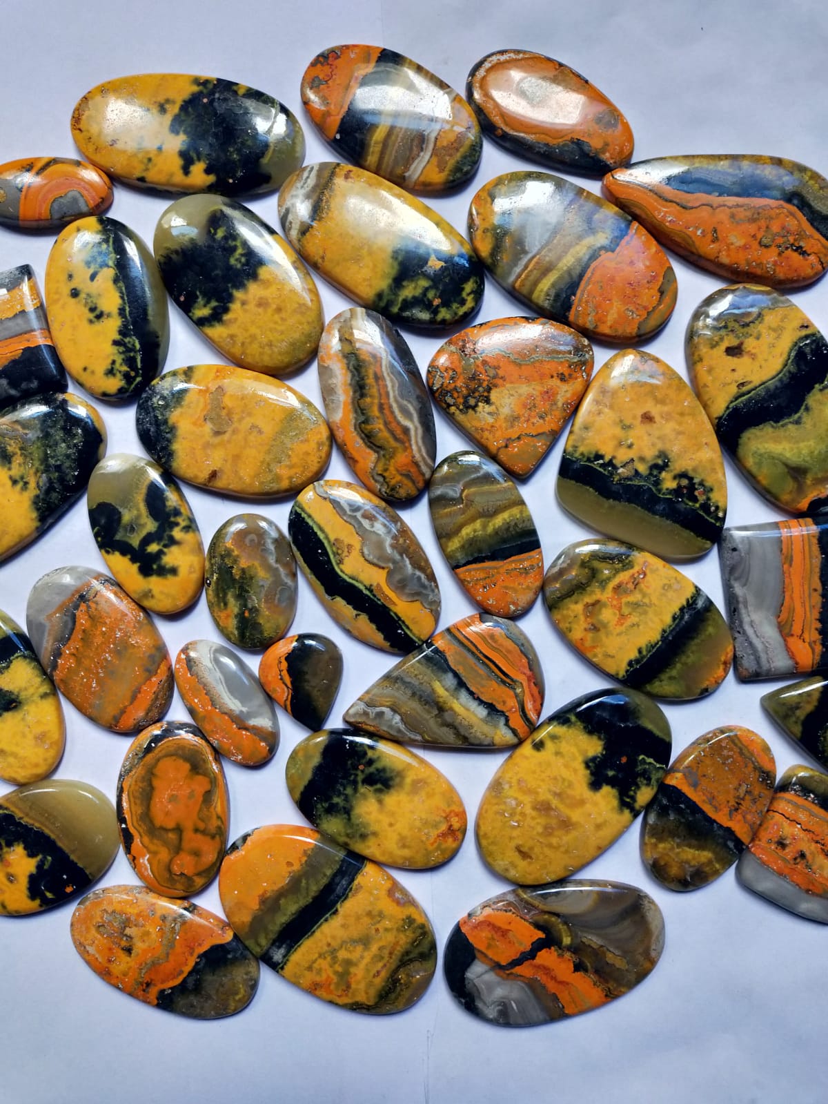 Natural Bumble Bee Jasper Cabochon (Natural)