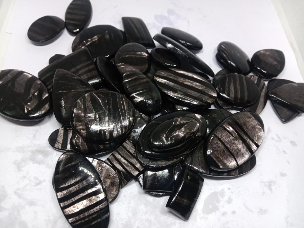 HYPERSTHENE Cabochon Wholesale Lot By Weight With Different Shapes And Sizes Used For Jewelry Making (Natural)