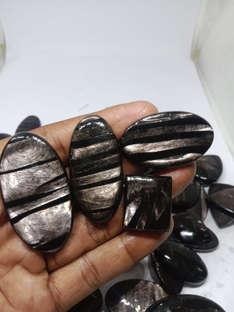 HYPERSTHENE Cabochon Wholesale Lot By Weight With Different Shapes And Sizes Used For Jewelry Making (Natural)