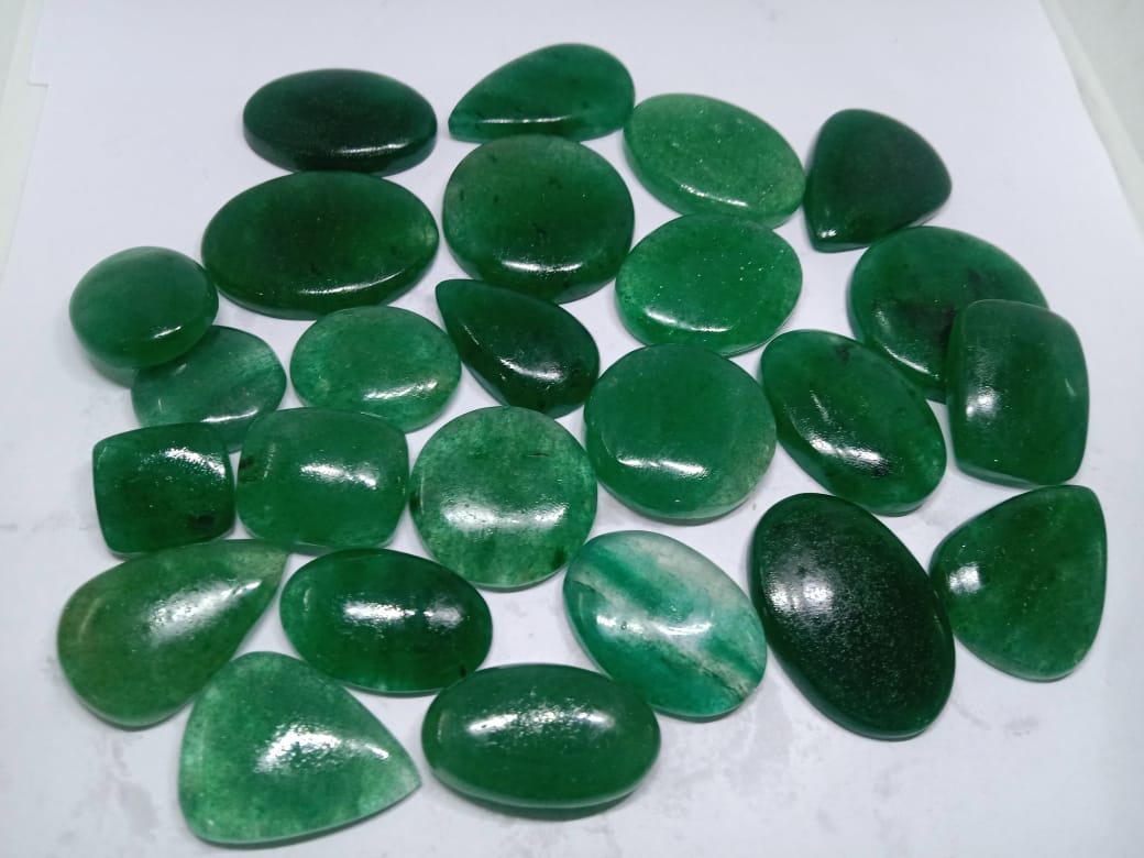 Natural Green Strawberry Quartz Cabochon (Natural