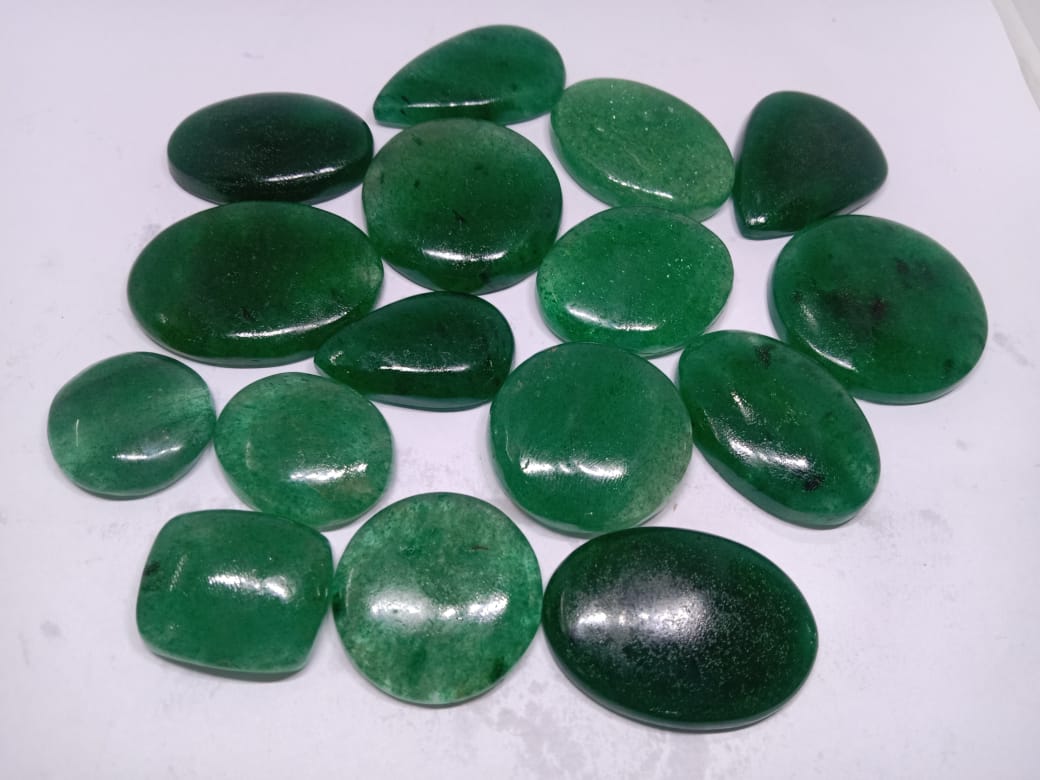 Natural Green Strawberry Quartz Cabochon (Natural