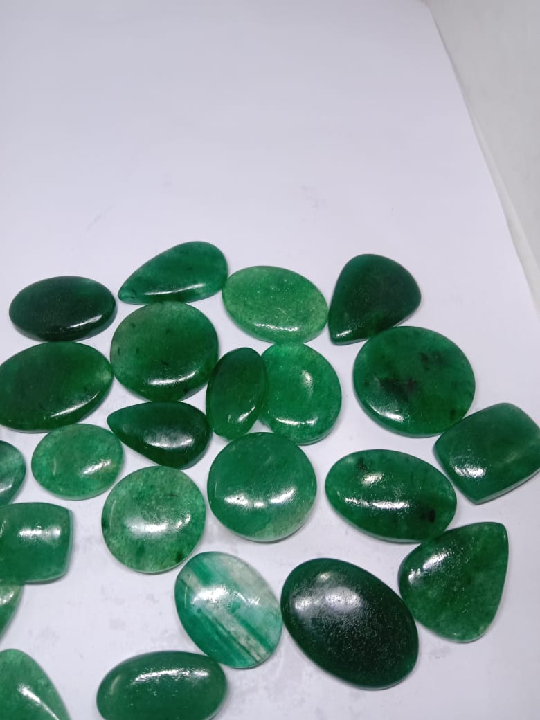 Natural Green Strawberry Quartz Cabochon (Natural