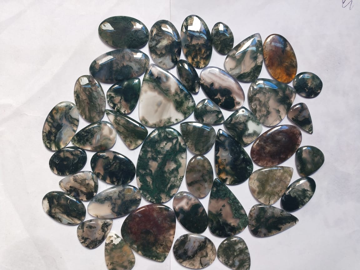 Natural Moss Agate Cabochon (Natural)
