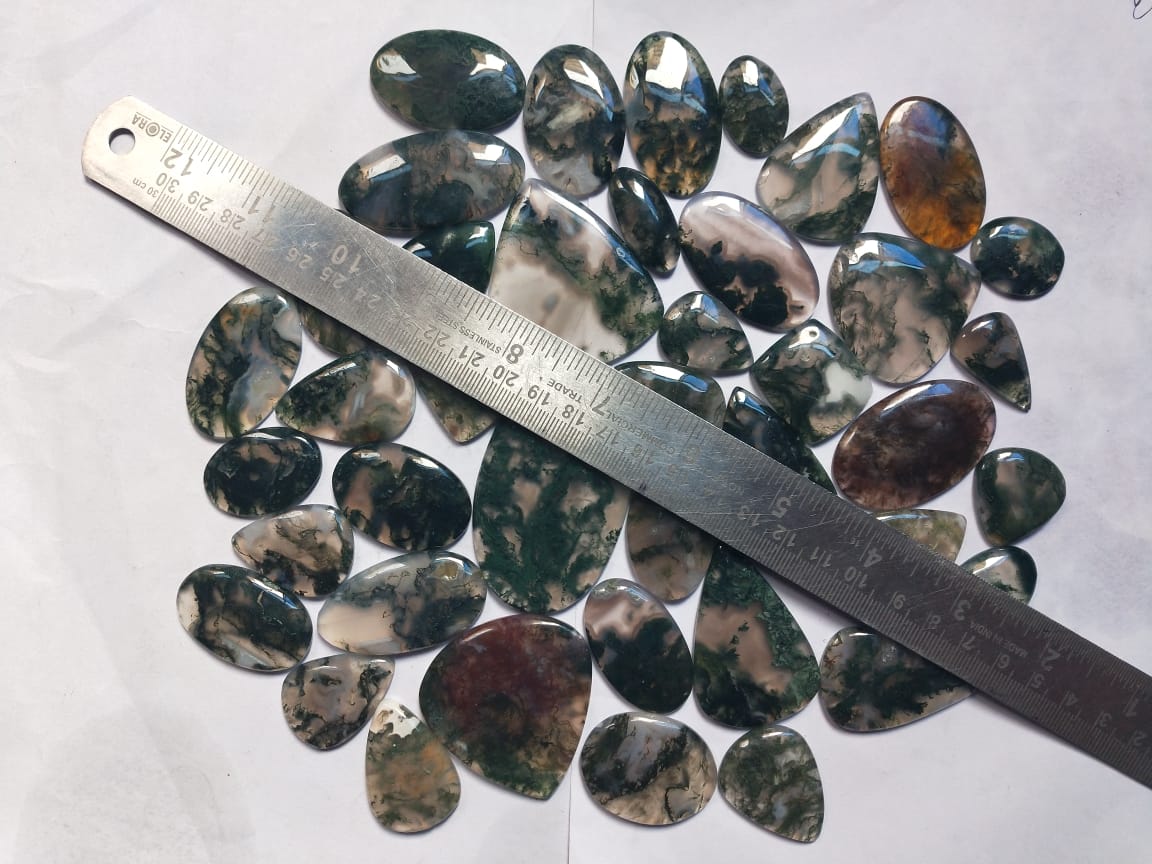 Natural Moss Agate Cabochon (Natural)