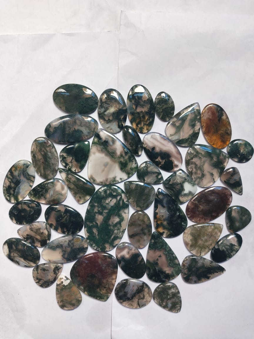 Natural Moss Agate Cabochon (Natural)