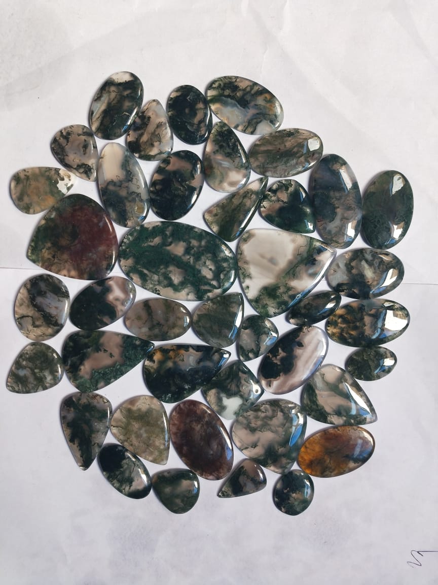 Natural Moss Agate Cabochon (Natural)