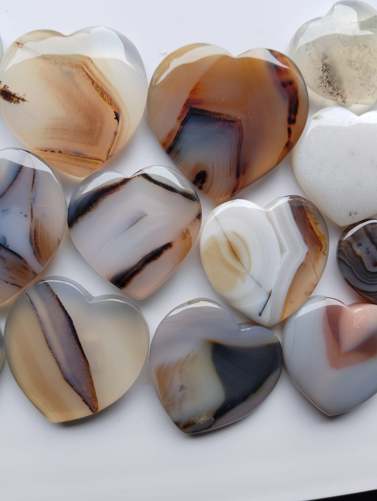 Natural Montana Agate Heart Cabochon (Natural)