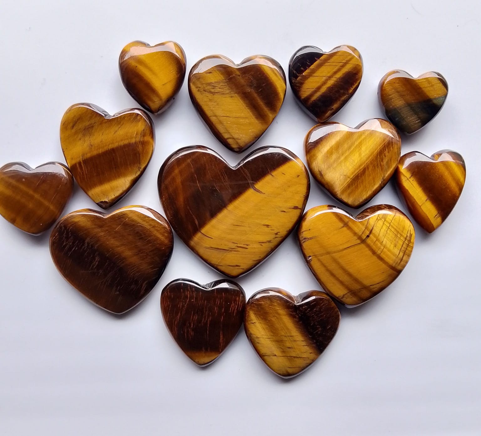 Natural Tiger  Eye Heart Cabochon (Natural)