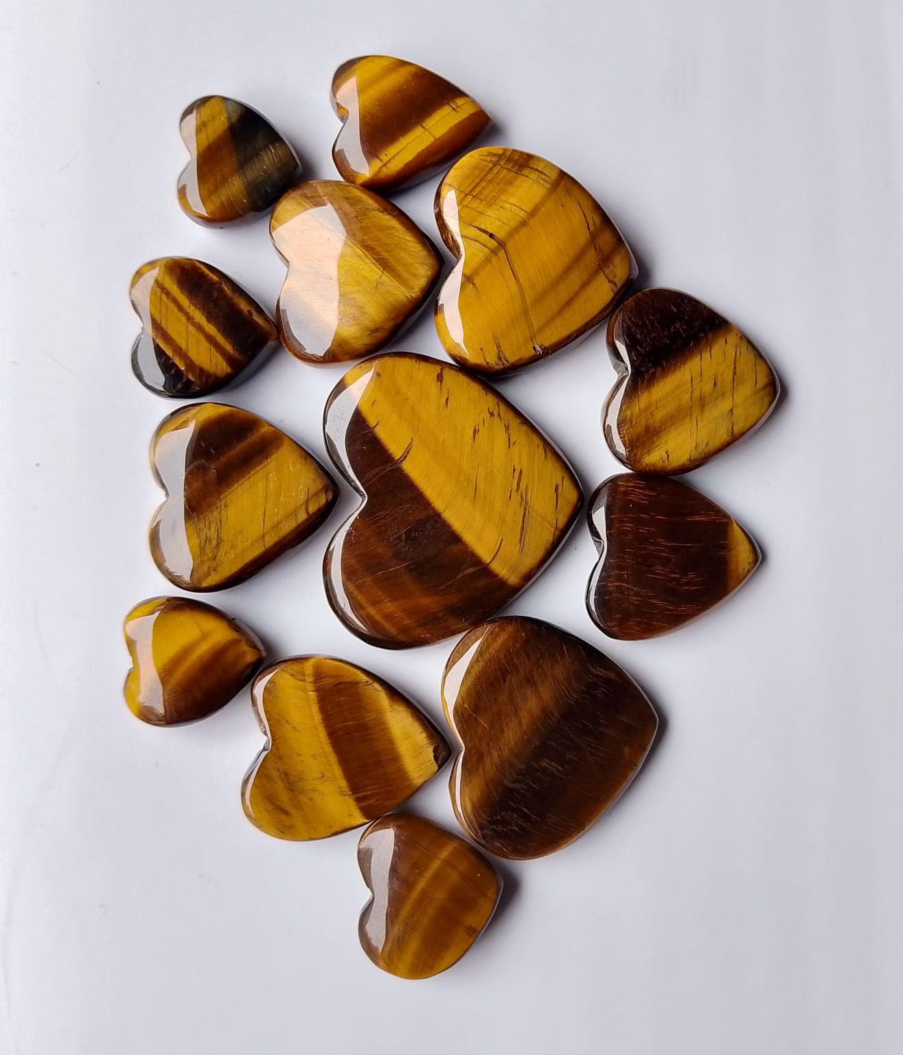 Natural Tiger  Eye Heart Cabochon (Natural)