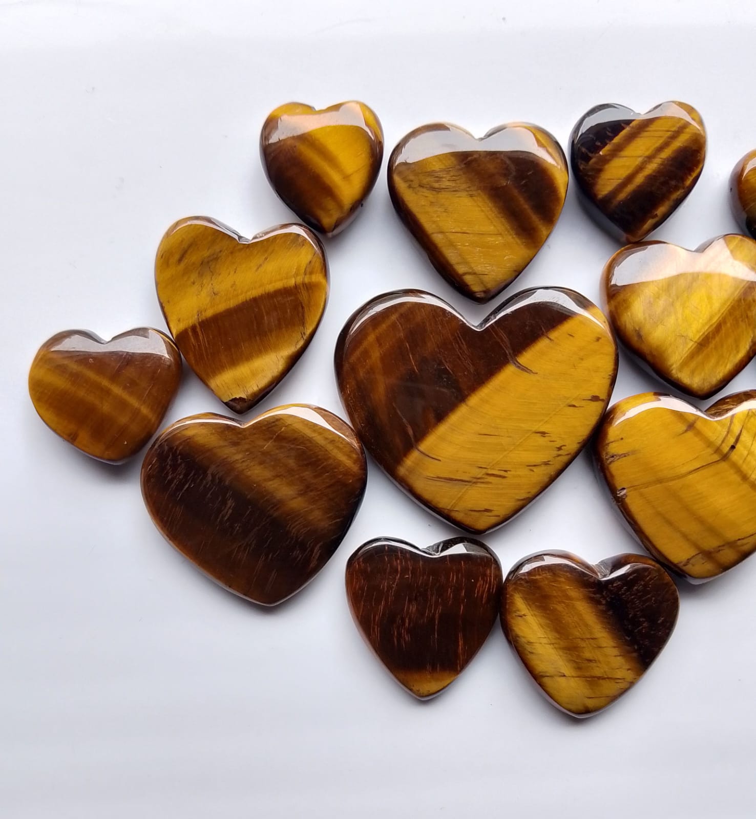 Natural Tiger  Eye Heart Cabochon (Natural)
