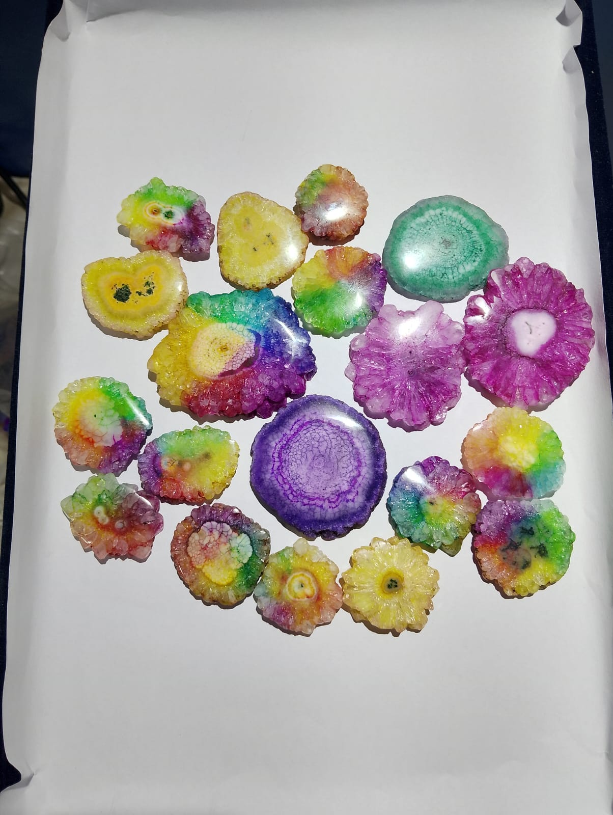 Solar Quartz Slice Cabochon (Natural-Dyed)
