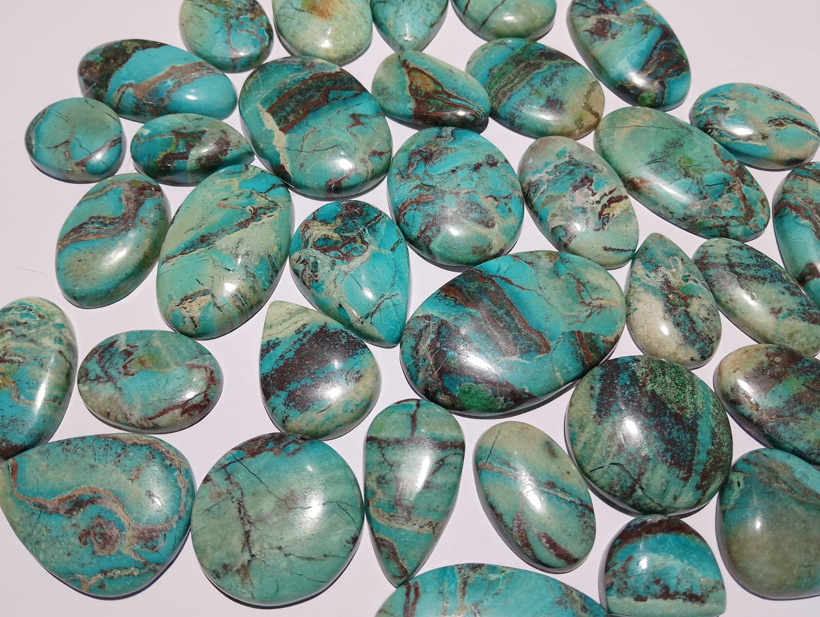New Shattuckite Chrysocolla Cabochon Wholesale Lot Cabochon For Jewelry Making (Natural)