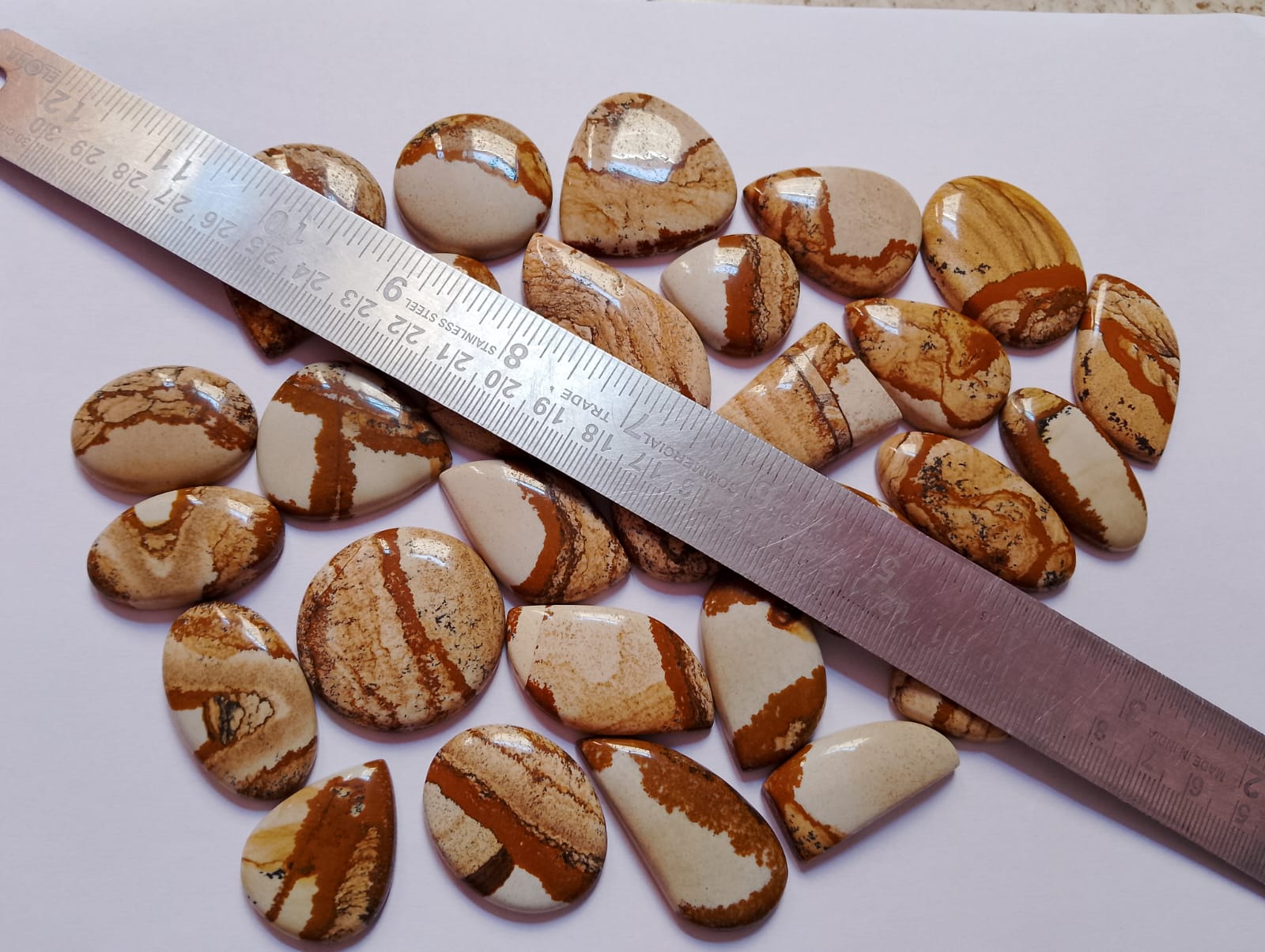 Natural Picture Jasper Cabochon (Natural)