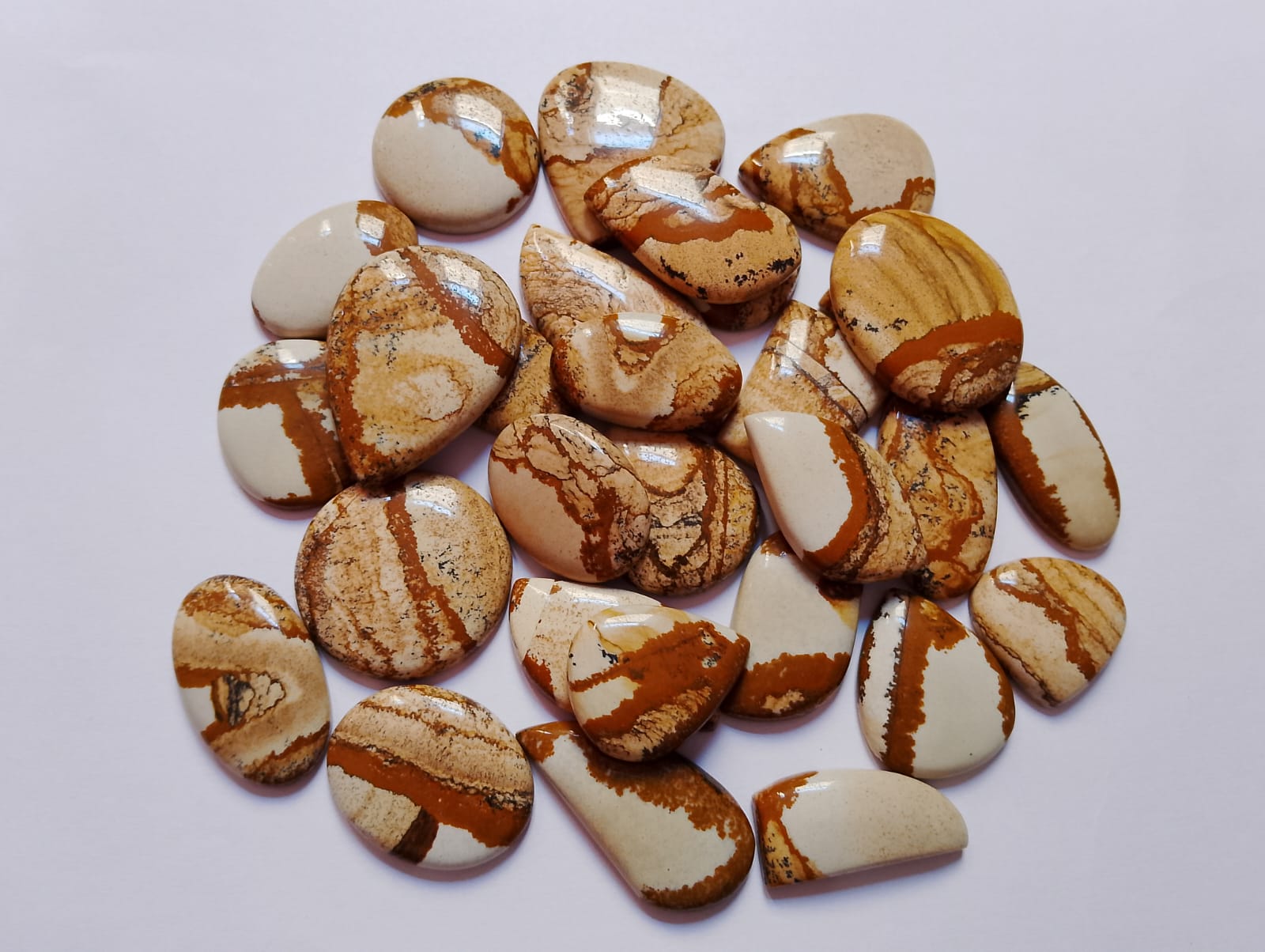 Natural Picture Jasper Cabochon (Natural)