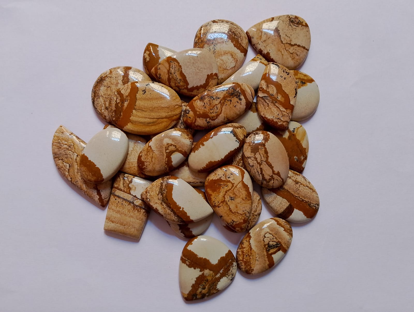 Natural Picture Jasper Cabochon (Natural)