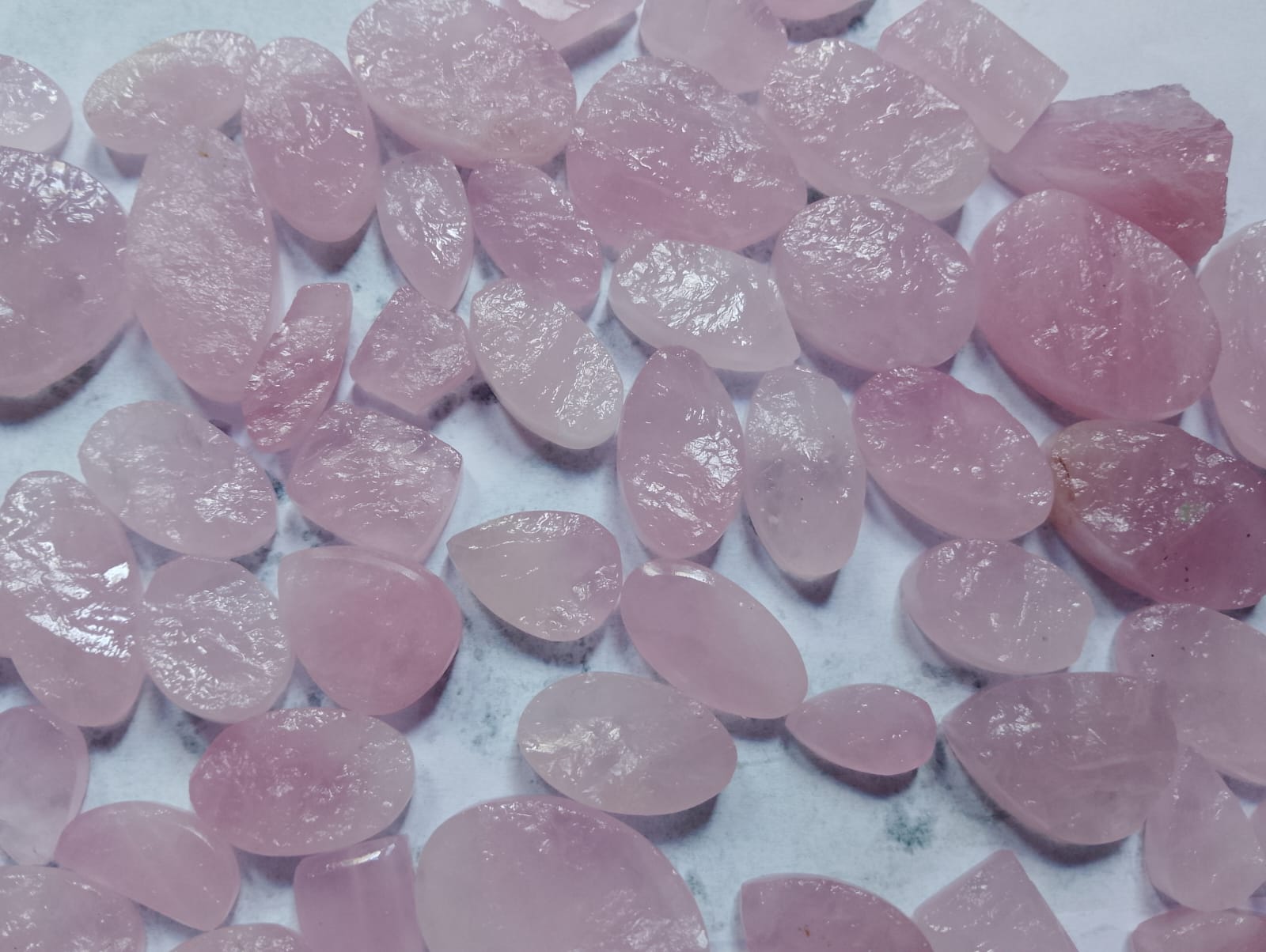 Natural Rose Quartz Druzy Cabochon (Natural)