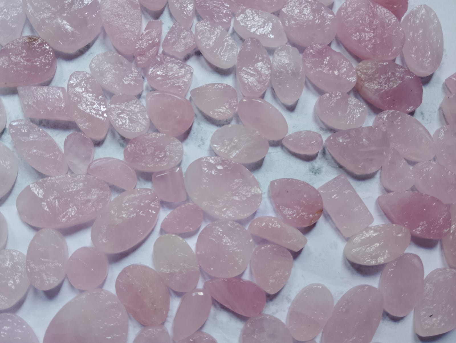 Natural Rose Quartz Druzy Cabochon (Natural)