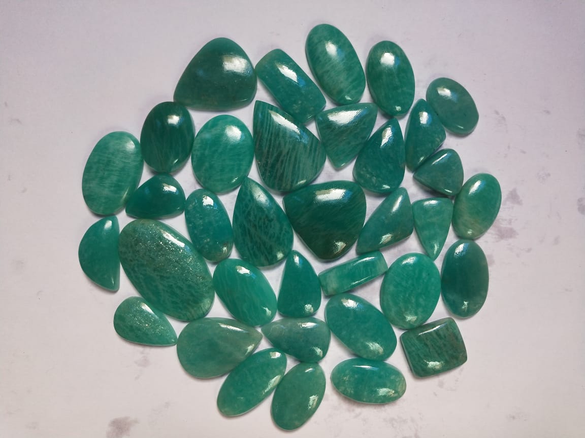 Green Amazonite Natural Gemstone (Cabochon )
