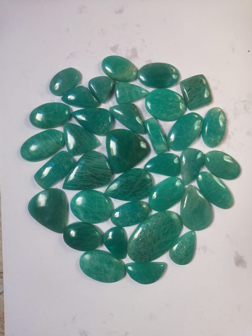 Green Amazonite Natural Gemstone (Cabochon )