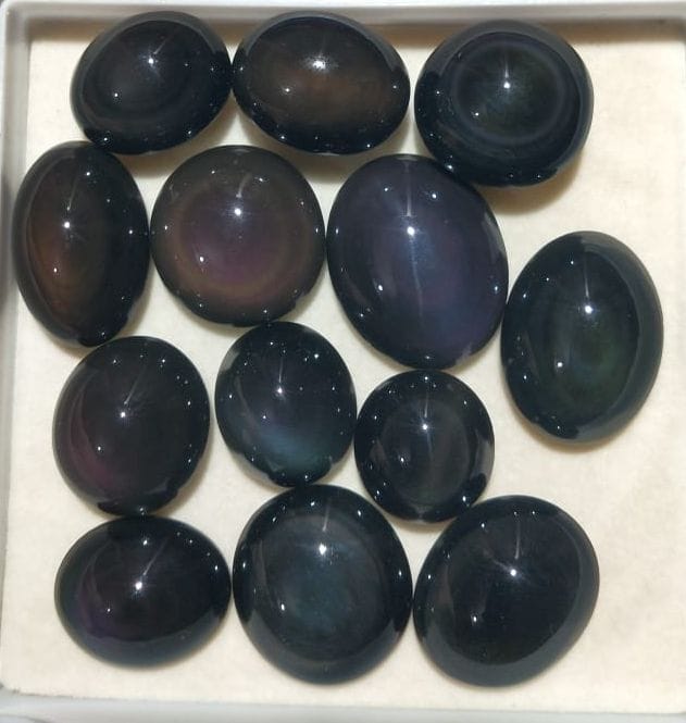 Natural Rainbow Obsidian Cabochon (Obsidian)