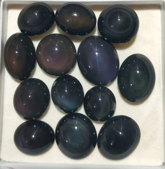 Natural Rainbow Obsidian Cabochon (Obsidian)