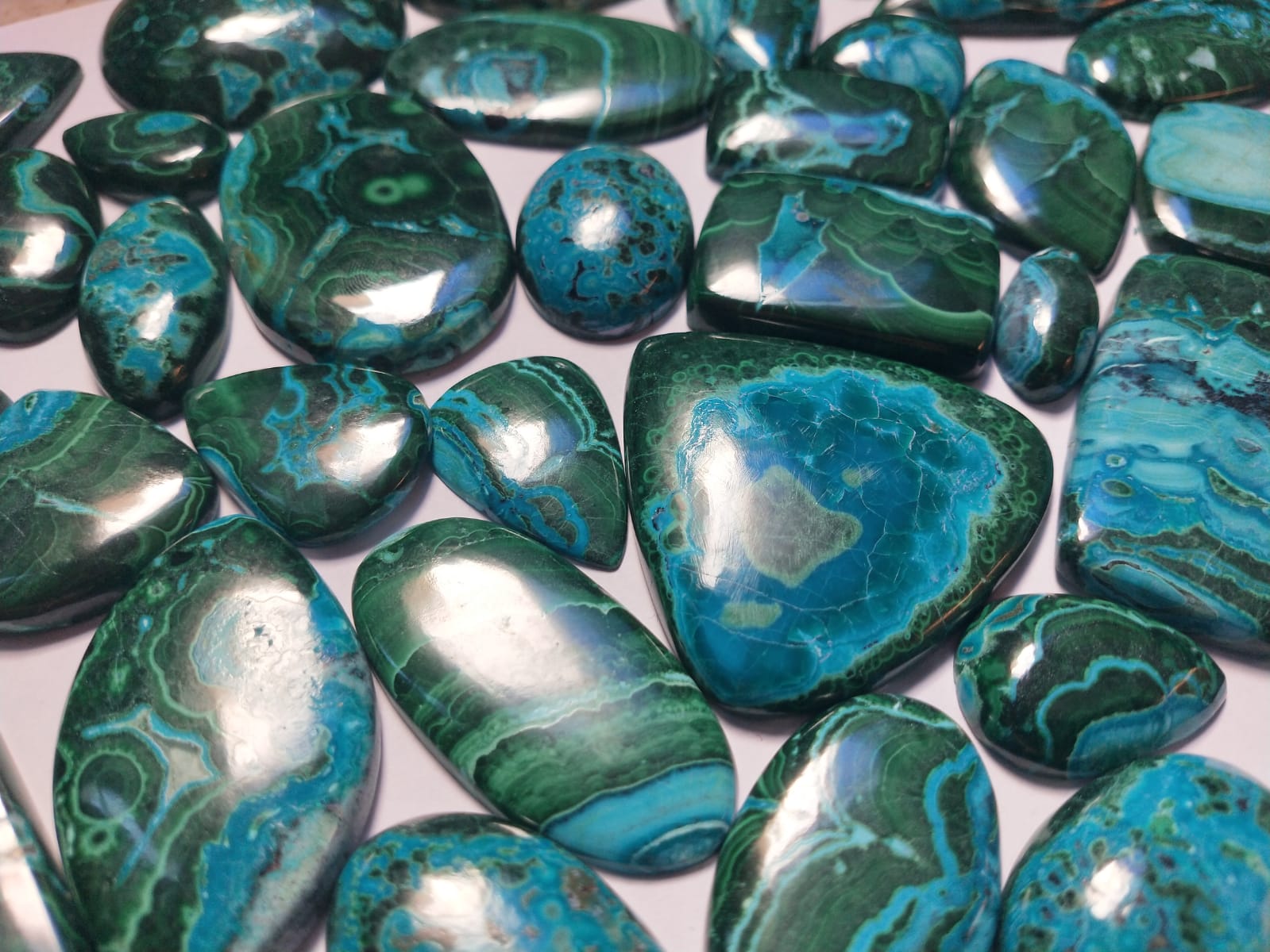 Chrysocolla-Malachite Natural Gemstone (Cabochon)