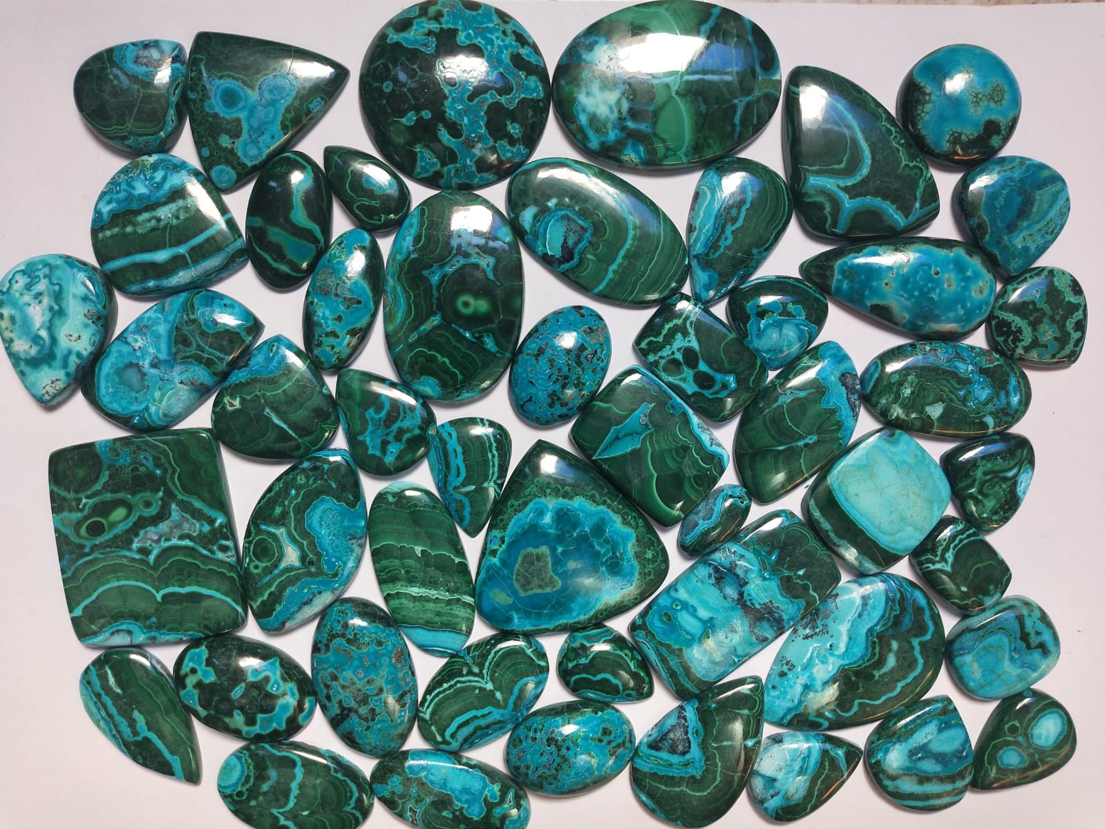 Chrysocolla-Malachite Natural Gemstone (Cabochon)