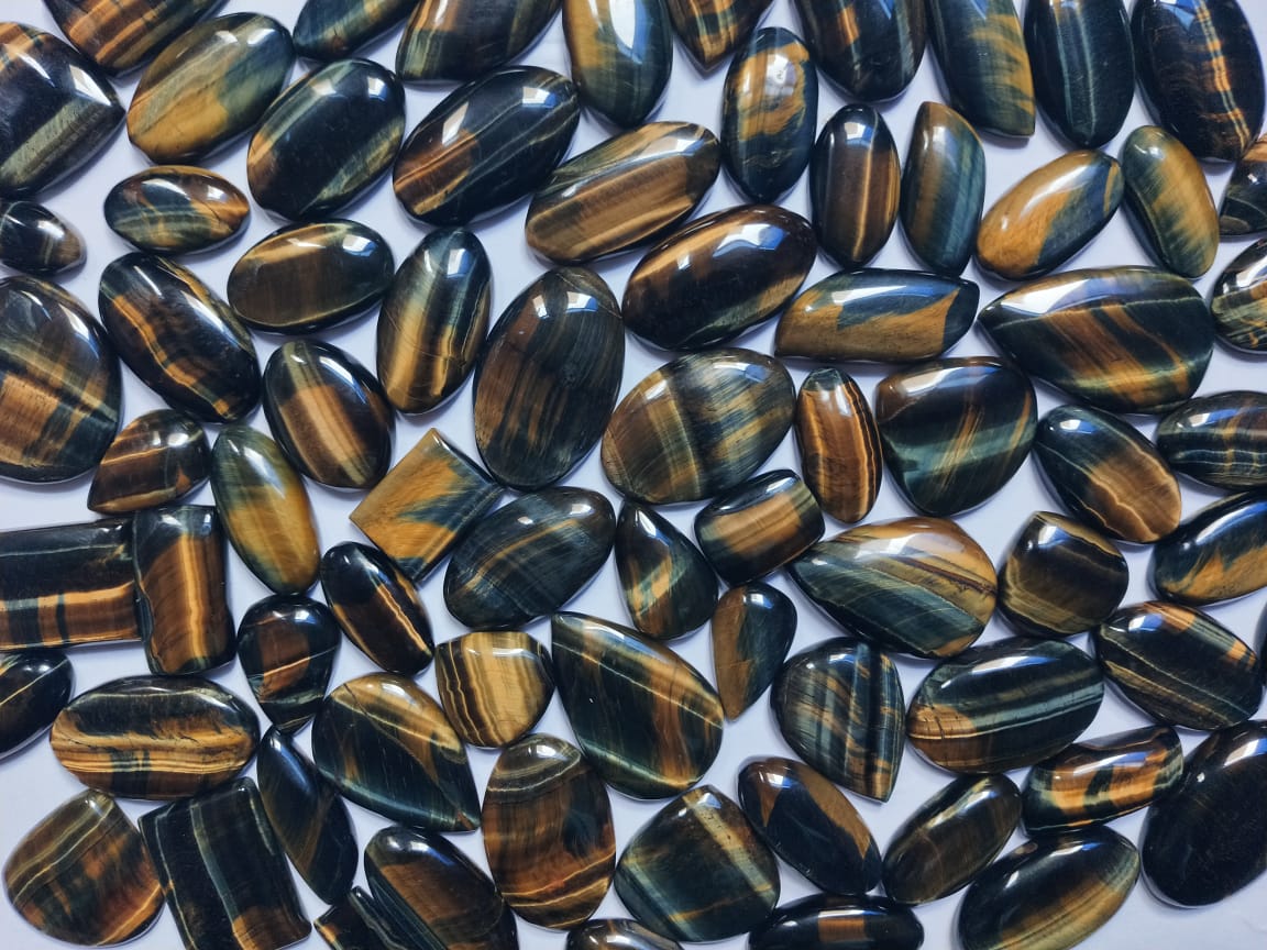  Natural Multi Tiger Eye  Gemstone (Cabochon)