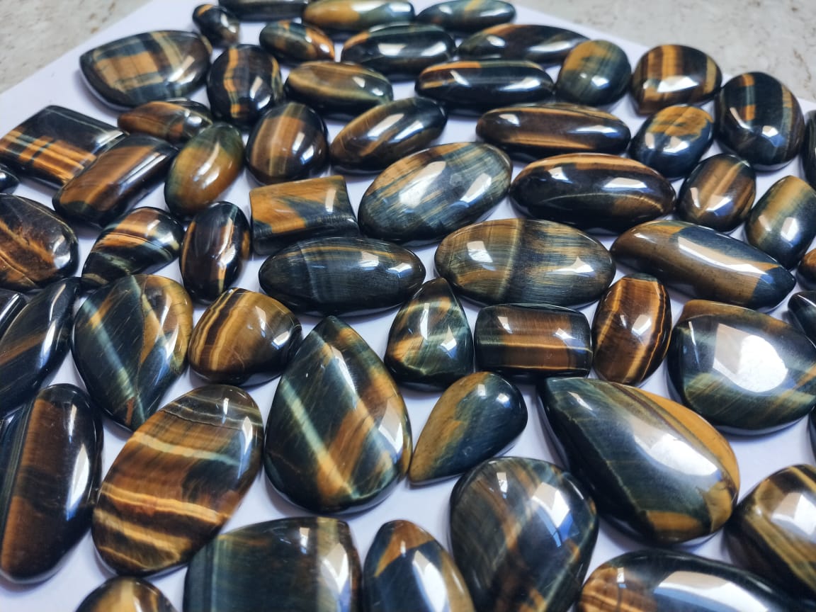  Natural Multi Tiger Eye  Gemstone (Cabochon)