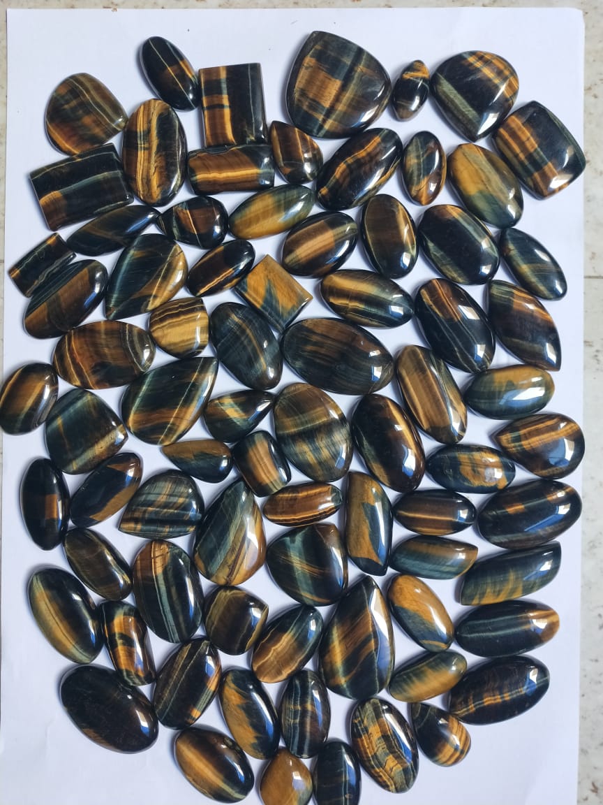 Natural Multi Tiger Eye  Gemstone (Cabochon)