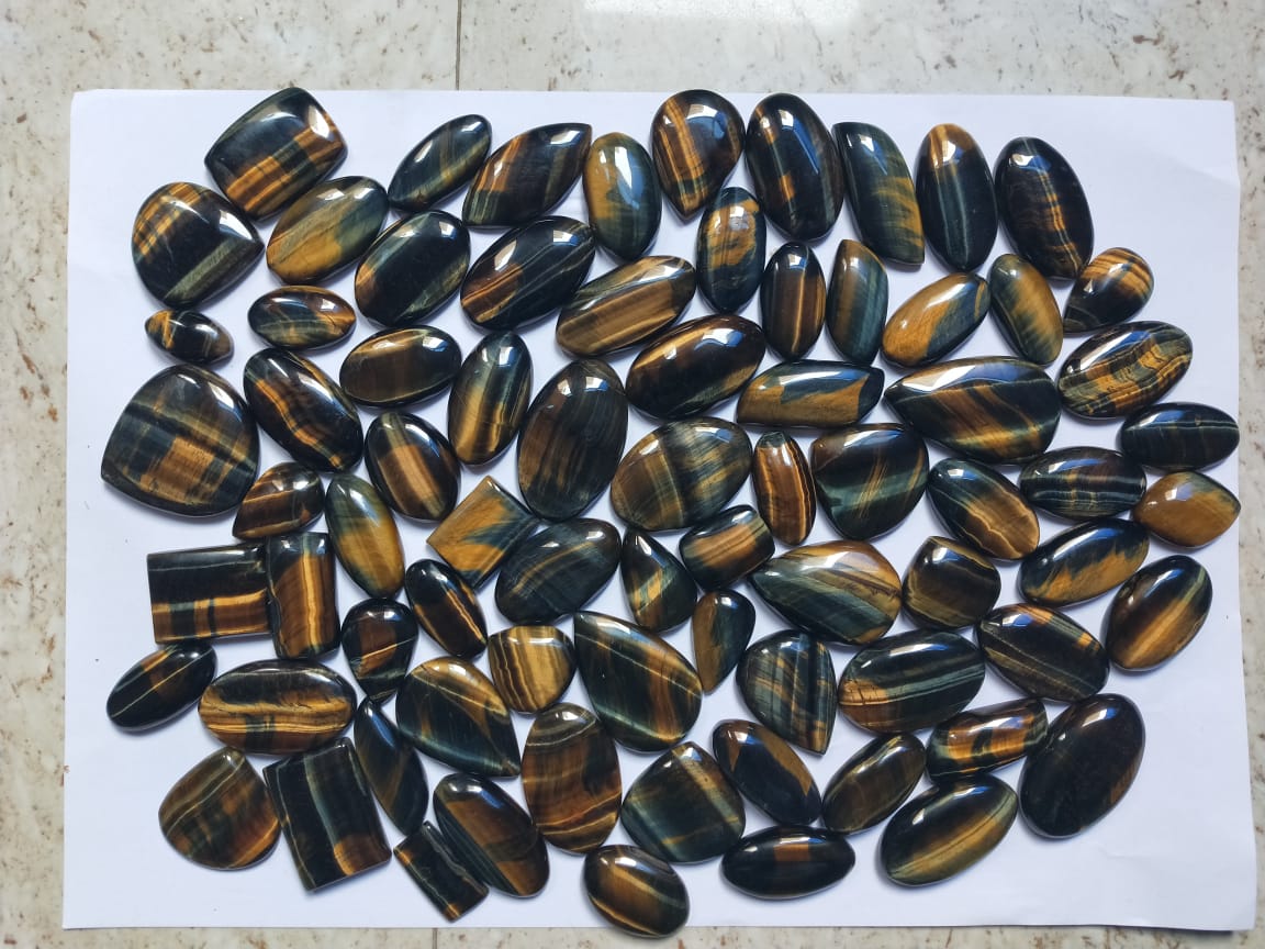  Natural Multi Tiger Eye  Gemstone (Cabochon)