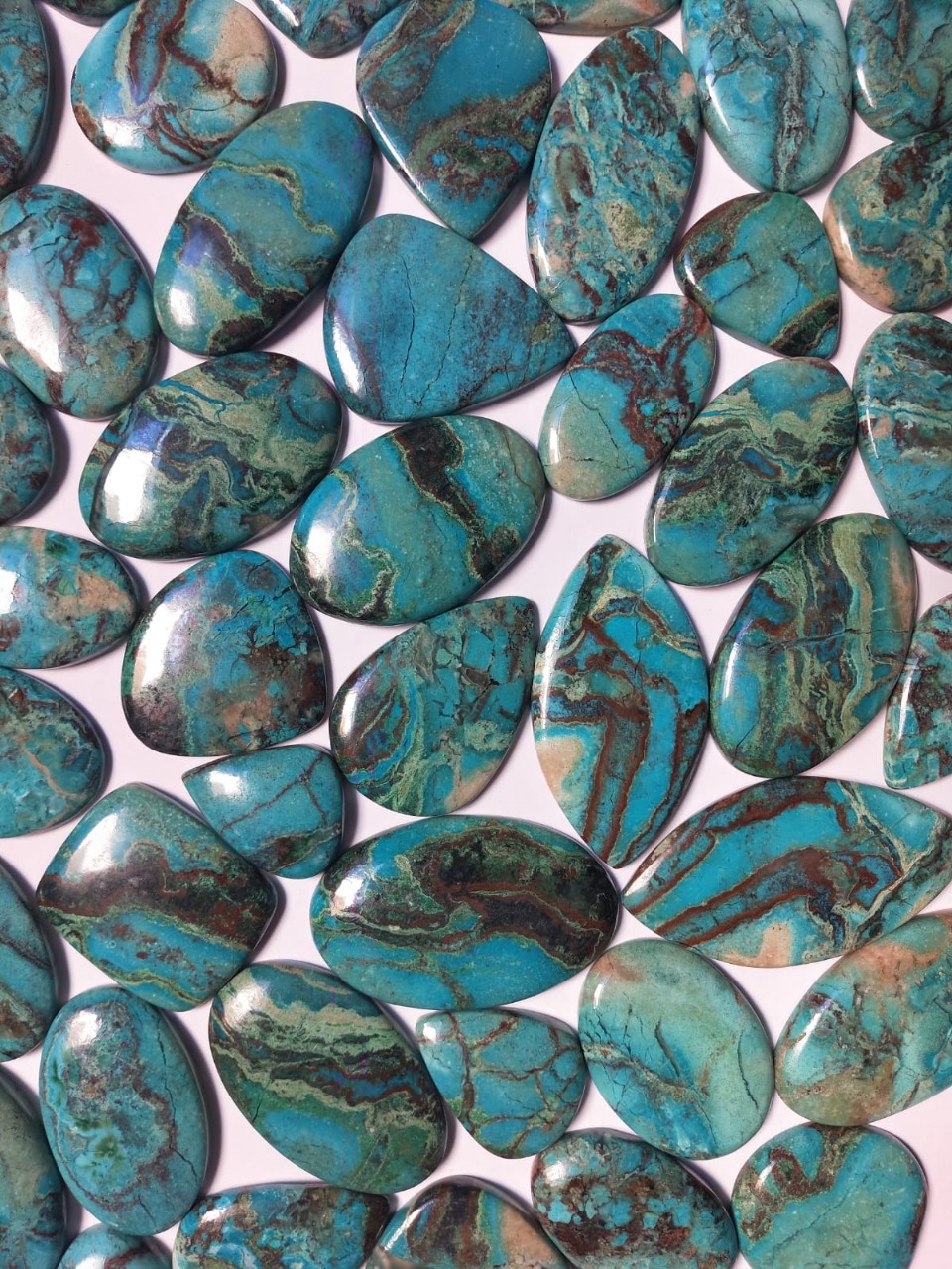 Natural chrysocolla Gemstones (Cabochon )