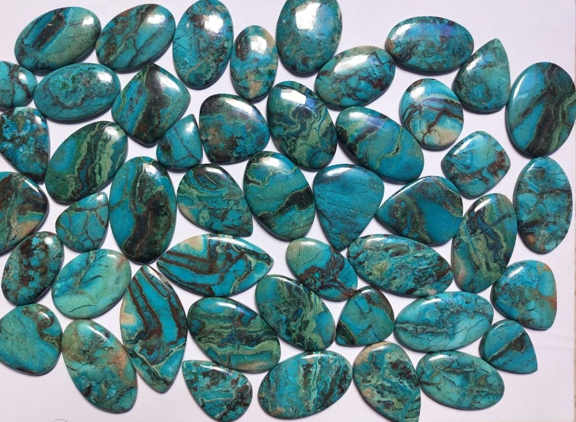 Natural chrysocolla Gemstones (Cabochon )