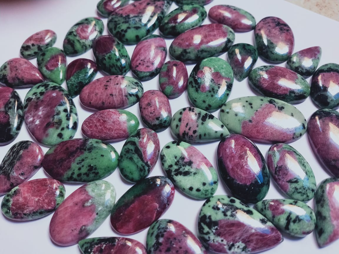 Natural Ruby Zoisite Gemstone (Cabochon )