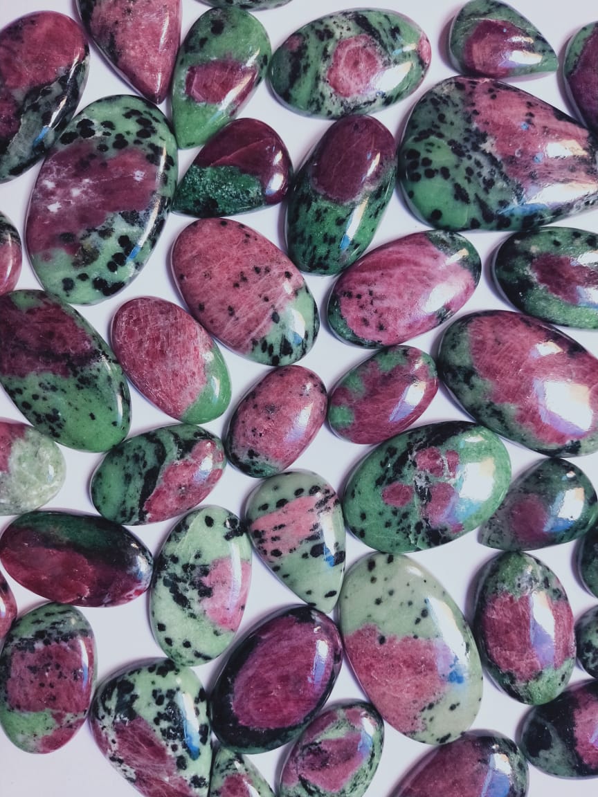 Natural Ruby Zoisite Gemstone (Cabochon )