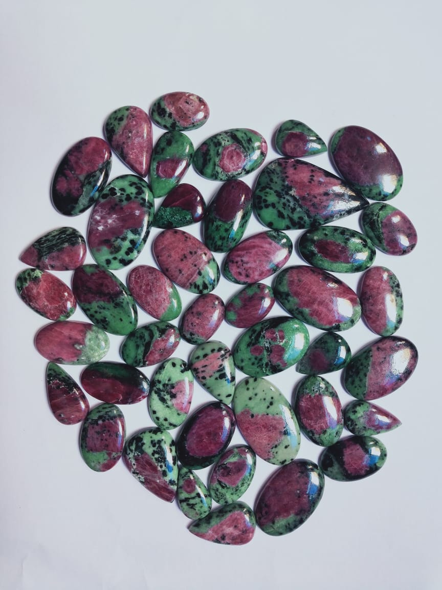 Natural Ruby Zoisite Gemstone (Cabochon )