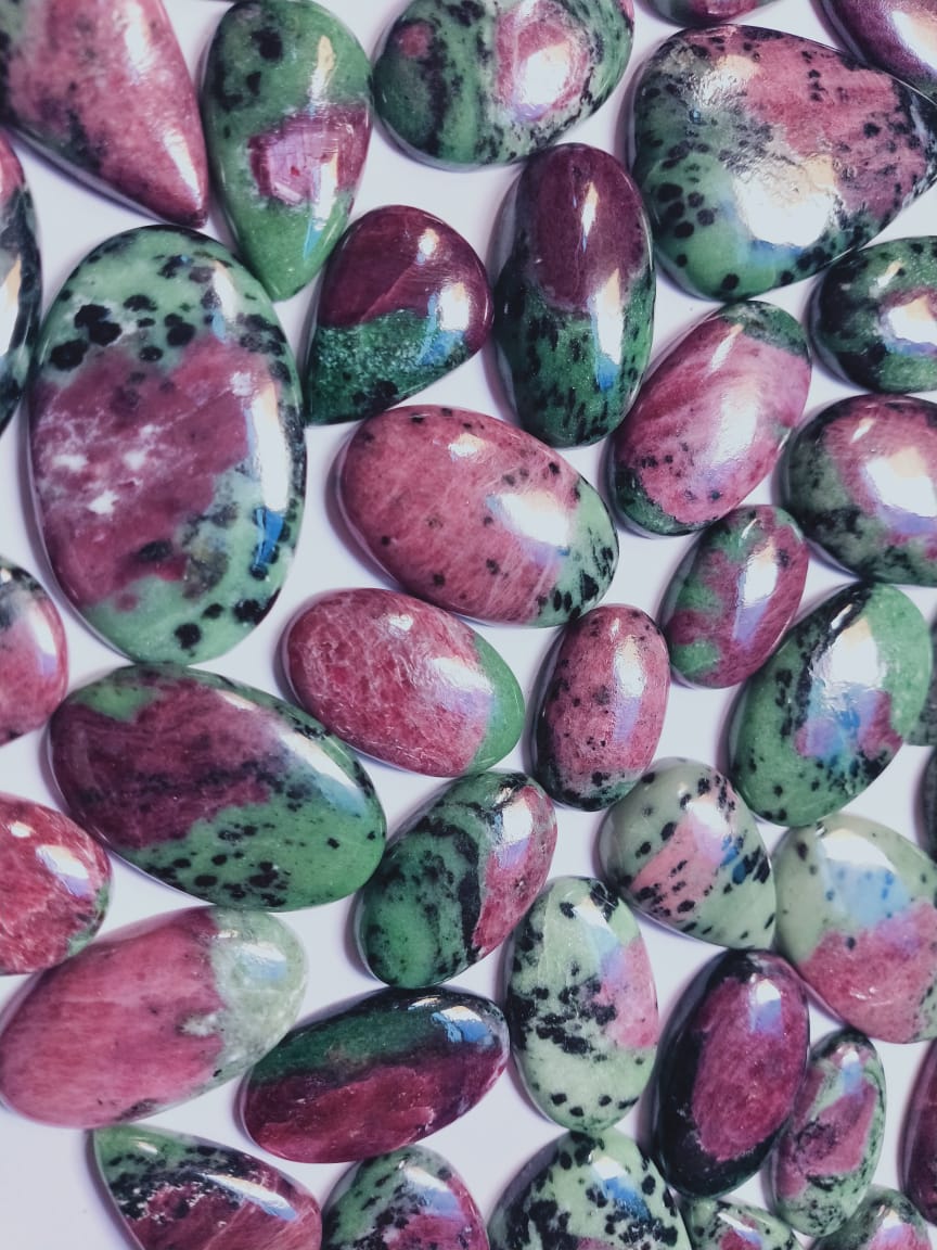 Natural Ruby Zoisite Gemstone (Cabochon )