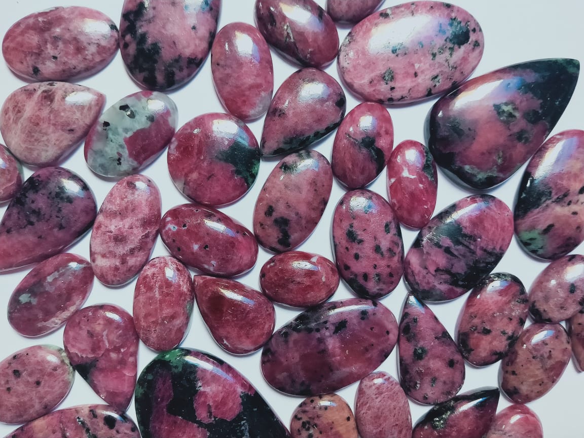 Natural Ruby Zoisite Gemstone (Cabochon )
