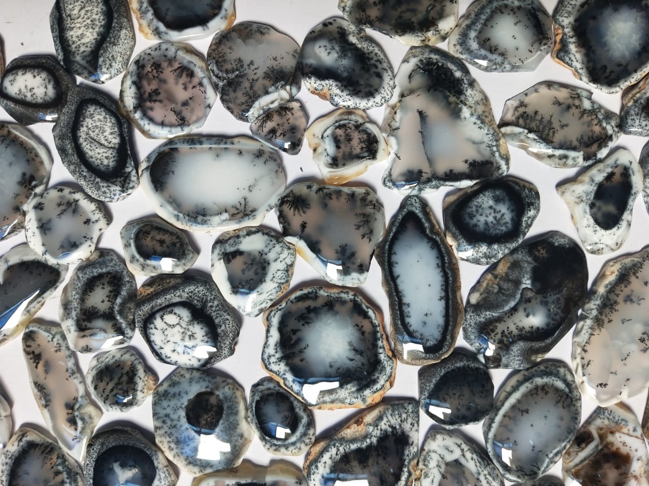 Natural Dendrite Opal Cabochon Gemstone