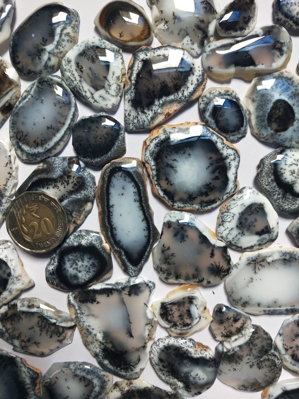 Natural Dendrite Opal Cabochon Gemstone