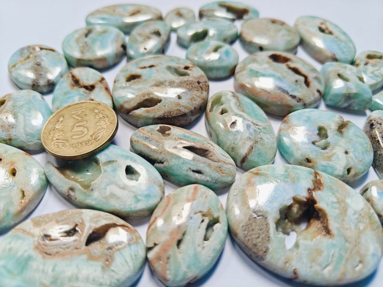Natural Blue Aragonite Druzzy (Cabochon )