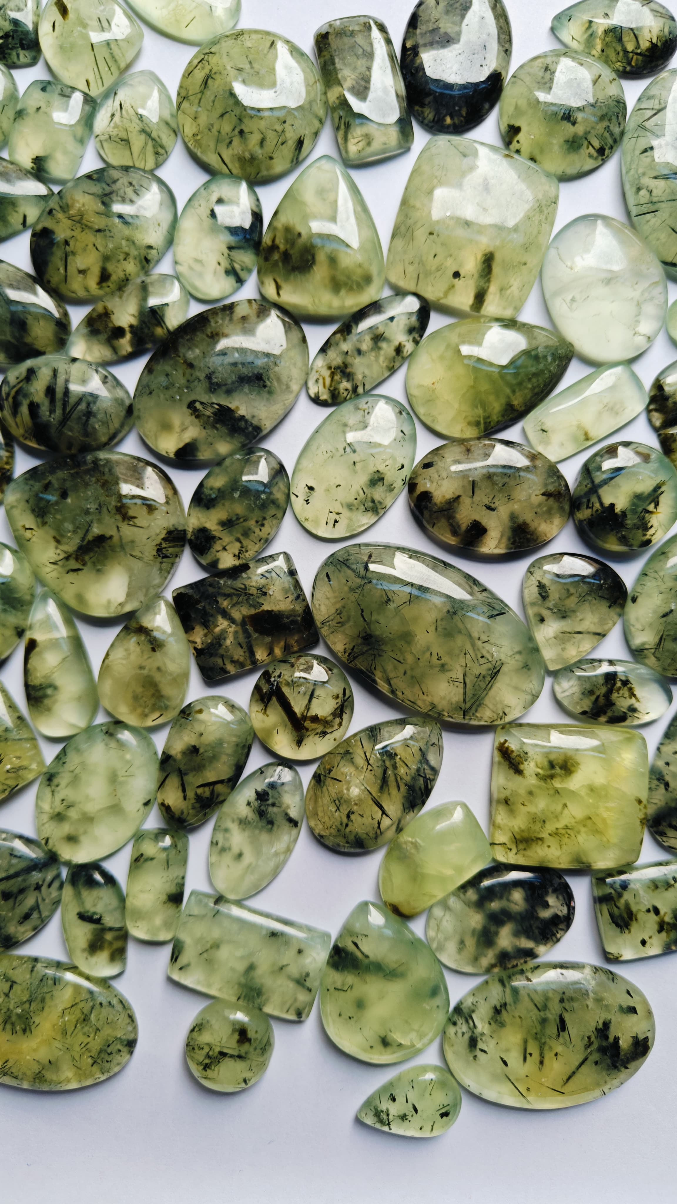 Natural Prehnite Mix Shape Gemstone (Cabochon )