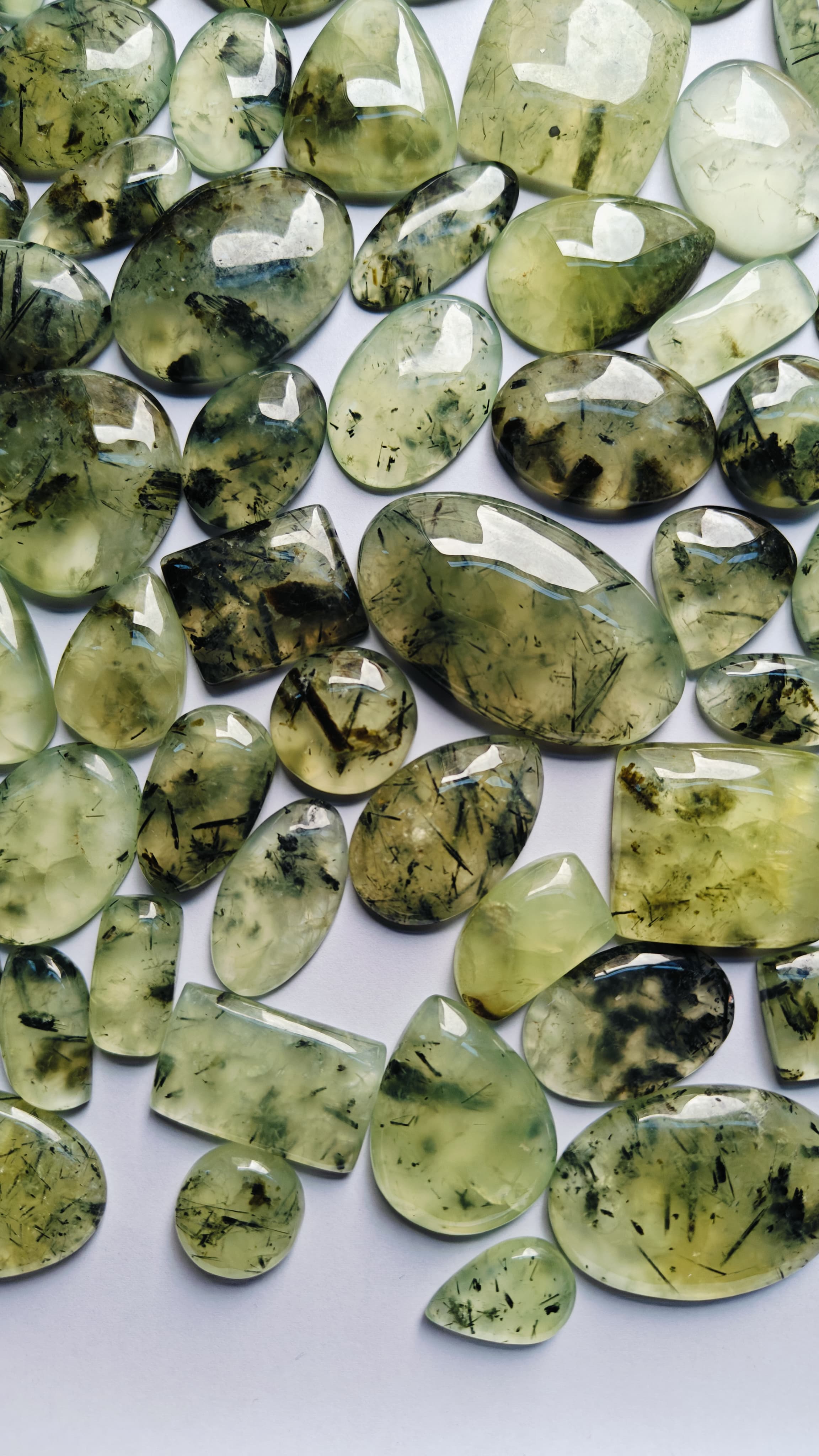 Natural Prehnite Mix Shape Gemstone (Cabochon )